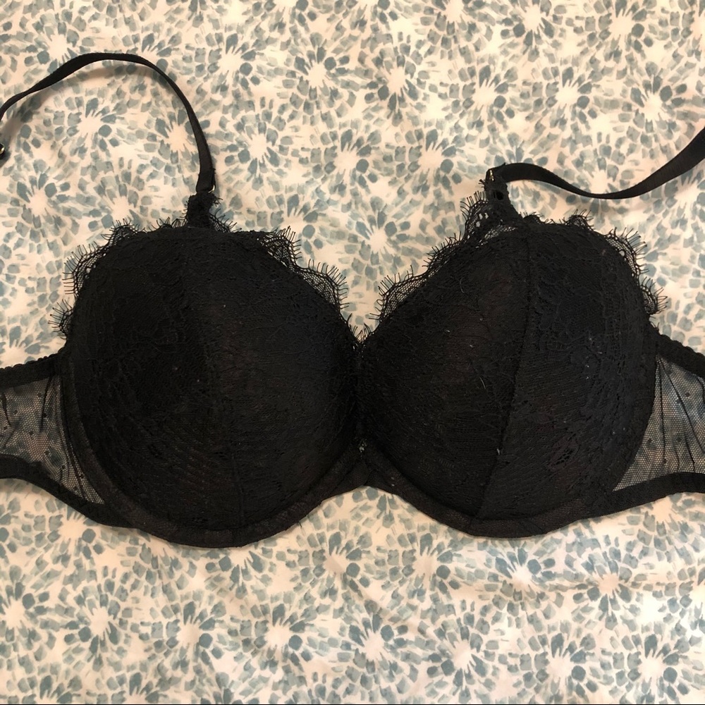 Gilligan & O’Malley Black Lace Push-Up Bra
